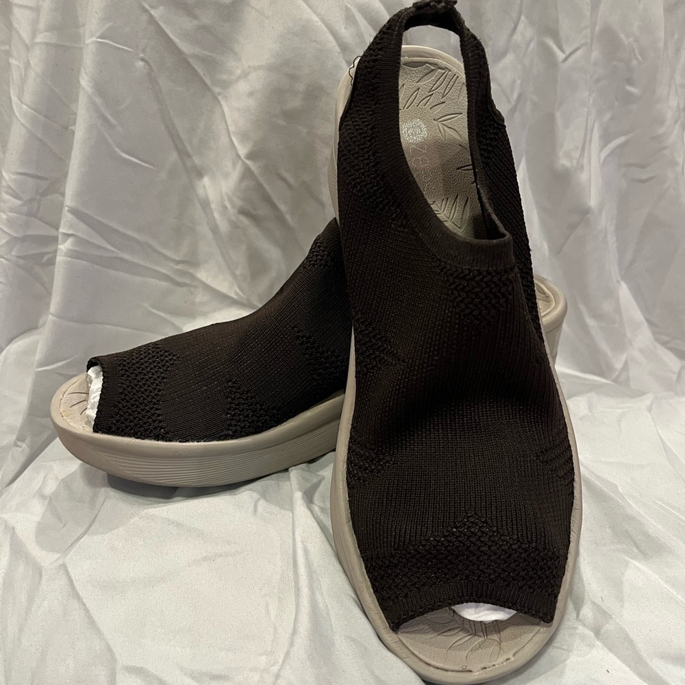 Bzees - Brown STRETCH Knit Slip-On Shoes